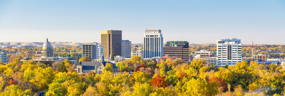 View of the Boise skyline from Downtown